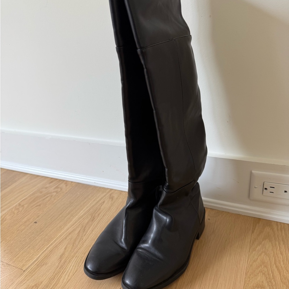 Zara Black Over-the-Knee Boots